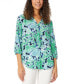 Women's Paisley-Print 3/4-Sleeve Tunic Top