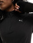 Puma Running Favourite 1/4 zip sweatshirt in black