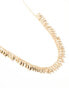 Accessorize tiny leaf necklace in gold