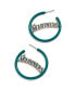 ფოტო #1 პროდუქტის Seattle Mariners Enamel Hoop Earrings