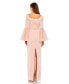 ფოტო #3 პროდუქტის Women's Flounced Sleeve Square Neck Column Gown