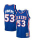 Фото #2 товара Men's Darryl Dawkins Royal Philadelphia 76ers 1976-77 Hardwood Classics Swingman Player Jersey