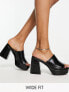 Фото #1 товара Simply Be wide fit mule platform sandals in black