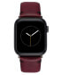 Фото #1 товара Ремешок для часов Vince Camuto Burgundy из премиальной кожи, совместимый с 42мм, 44мм, 45мм, Ultra, Ultra2 Apple Watch