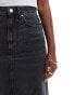 Фото #4 товара & Other Stories denim maxi column skirt in black wash