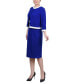 ფოტო #3 პროდუქტის Women's Elbow Sleeve Colorblocked Dress, 2 Piece Set