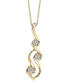 Фото #2 товара Sirena diamond (1/10 ct. t.w.) Three Stone Pendant in 14k Yellow Gold or Rose Gold