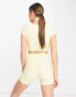 South Beach rib legging shorts in lemon