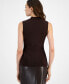 Фото #2 товара Women's Mock Neck Sleeveless Knit Top