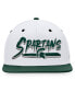 Men's White, Green Michigan State Spartans Sea Snapback Hat