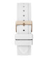 Фото #3 товара Часы и аксессуары Guess Женские аналоговые наручные часы с белым силиконовым ремешком 39 мм