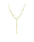 Фото #1 товара 14K Gold Plated "Y" Neck Drop Necklace