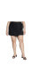 Фото #1 товара Plus Size Linen Skort With Beads - 14, Black Onyx