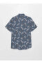 Фото #6 товара Рубашка мужская LC WAIKIKI Classic Regular Fit расклешенная с коротким рукавом