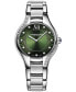 ფოტო #1 პროდუქტის Women's Swiss Noemia Diamond (1/4 ct. t.w.) Stainless Steel Bracelet Watch 32mm