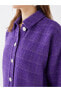 Фото #4 товара LCW Vision Kendinden Desenli Uzun Kollu Oversize Kadın Gömlek Ceket