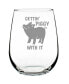 Фото #1 товара Gettin' Piggy Funny Pig Gifts Stem Less Wine Glass, 17 oz