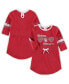 ფოტო #1 პროდუქტის Toddler Girls Heathered Crimson Oklahoma Sooners Poppin Sleeve Stripe Dress