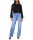 ფოტო #3 პროდუქტის Women's Flare-Sleeve Mesh-Stitch Sweater