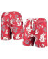 ფოტო #2 პროდუქტის Men's Crimson Washington State Cougars Floral Volley Logo Swim Trunks