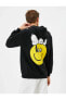 Snoopy Lisanslı Sweatshirt Oversize Kapüşonlu Içi Polarlı