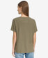 Топ Marc New York HighLow WaffleKnit Tee Зеленый, L - фото #2