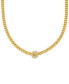 Фото #4 товара Michael Kors silver-Tone or Gold-Tone Brass Pave Charm Chain Necklace