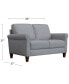 Фото #9 товара Kared 60" Roll Arm Leather Loveseat, Created for Macy's