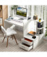 Фото #2 товара Computer Desk Laptop Table Writing Study Desk Home Office with Bookshelf & Drawers