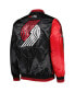 ფოტო #3 პროდუქტის Men's Red, Black Portland Trail Blazers Fast Break Satin Full-Snap Jacket