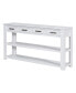 Stylish Entryway Console Table With 4 Drawers And 2 Shelves, Suitable For Entryways, Living Rooms