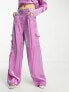 Фото #7 товара Something New X Madeleine Pedersen cargo pant co-ord in iridescent purple