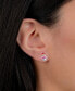 ფოტო #2 პროდუქტის Cubic Zirconia Sundae Stud Earrings in Sterling Silver, Created for Macy's