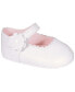 Baby Girl Scalloped Toe Flat with Flower Overlay