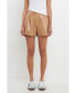 ფოტო #1 პროდუქტის Women's High-Waisted Faux Leather Shorts