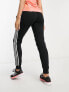 Фото #3 товара adidas Sportswear essentials 3 stripes joggers in black and white