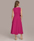 ფოტო #2 პროდუქტის Women's Tie-Waist Keyhole Midi Dress