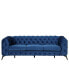 Фото #8 товара 85.5" Velvet Upholstered Sofa With Sturdy Metal Legs, Modern Sofa Couch With Button Tufted