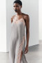 Фото #3 товара Платье в бельевом стиле с кружевной отделкой ZARA
