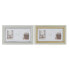 Фото рамка DKD Home Decor Luxury Стеклянный полистирол Позолоченный Серебристый традиционный 46,5 x 2 x 28,5 cm (2 штук)