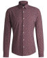 Men's Printed Slim-Fit Dress Shirt