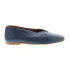 Фото #1 товара Miz Mooz Etta Womens Blue Leather Slip On Ballet Flats Shoes
