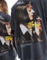 Фото #2 товара ASOS DESIGN unisex oversized license t-shirt with pulp fiction printin washed black