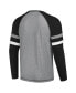 ფოტო #4 პროდუქტის Men's Gray, Black Las Vegas Raiders Kickoff Raglan Long Sleeve T-shirt