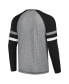 Фото #4 товара Men's Gray, Black Las Vegas Raiders Kickoff Raglan Long Sleeve T-shirt