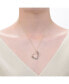 ფოტო #2 პროდუქტის Teens Sterling Silver 14K Gold Plated Multi Colored Cubic Zirconia Heart Necklace