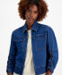 Фото #2 товара Women's Shirred-Sleeve Denim Jacket