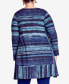 ფოტო #2 პროდუქტის Plus Size Ellie Rib Long Sleeve Tunic Top