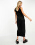 Фото #3 товара Pieces scoop neck maxi dress in black