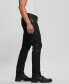 Фото #3 товара Men's Slim Tapered Pin Tuck Moto Jeans